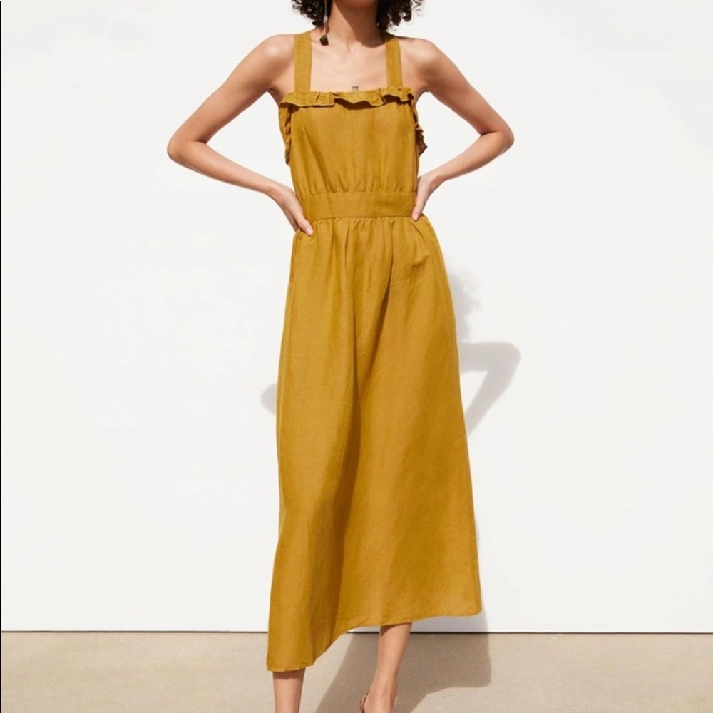Zara linen midi dress